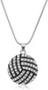 Classic Baseball Cubic Zirconia Basketball Volleyball Football Soccer Sports Earrings Stud Posts Ideal Present for Women Boys - Volleyball Necklace