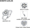 925Silver Moissanite Adjustable Engagement Ring, Promise Eternity Ring for Women, Wedding Rings, Friendship Promise Fashion Jewelry Gifts for Women - view 3