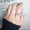 925Silver Moissanite Adjustable Engagement Ring, Promise Eternity Ring for Women, Wedding Rings, Friendship Promise Fashion Jewelry Gifts for Women - view 4