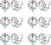 Clip On Halo Earrings for Women Rhinestone Crystal - Silver-AB Rhinestone