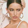 4mm Thick Gold Chunky Earrings Steling Silver Post Hoops Earrings For Women Hollow Tube Hoops Earrings Thick Gold Hoop Earrings Lightweight Gold Hoop - view 5