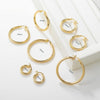 4mm Thick Gold Chunky Earrings Steling Silver Post Hoops Earrings For Women Hollow Tube Hoops Earrings Thick Gold Hoop Earrings Lightweight Gold Hoop - view 6