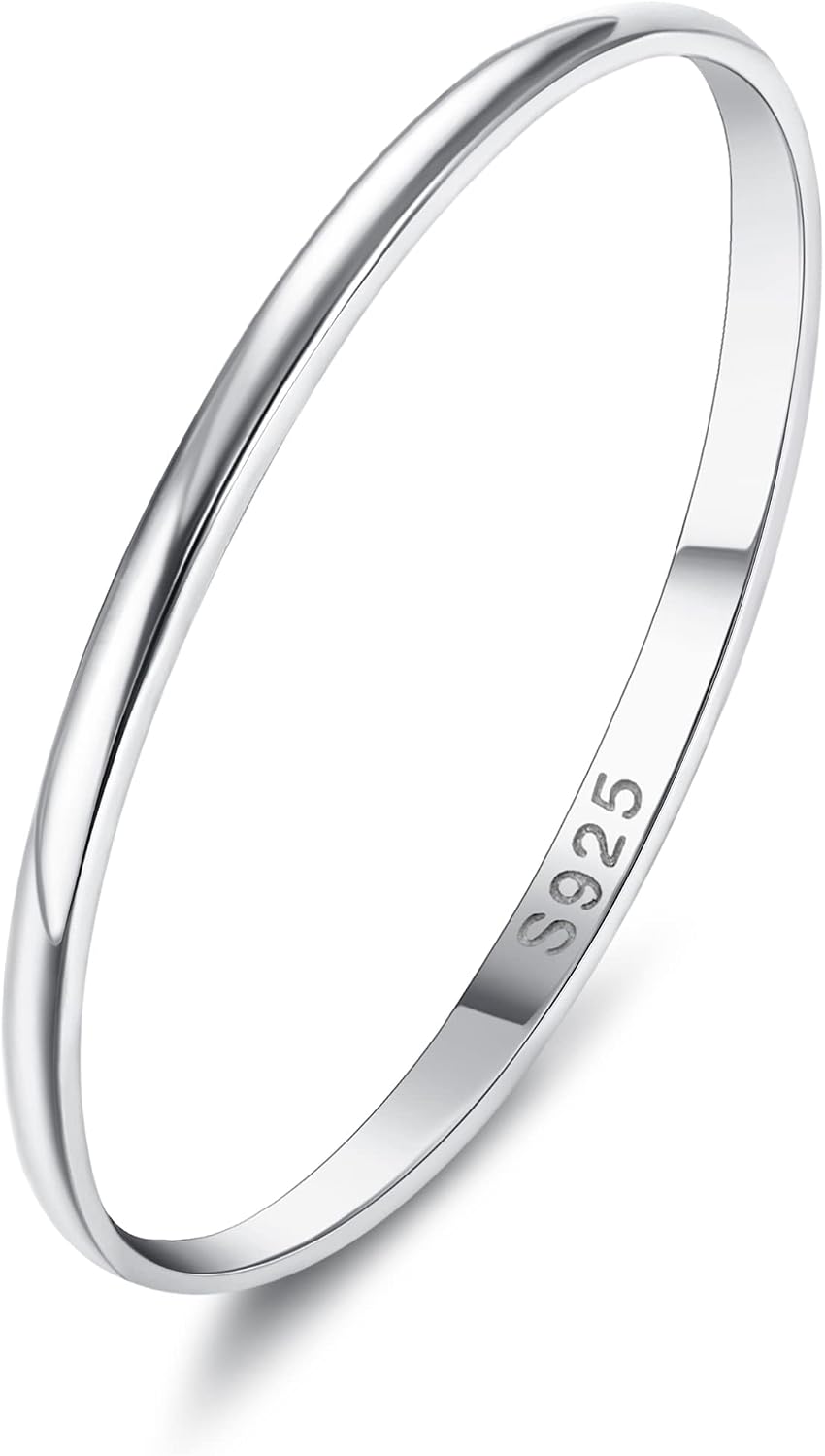S925 Sterling Silver Rings for Women Wedding Band Thumb Ring - main view