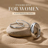 S925 Sterling Silver Rings for Women Wedding Band Thumb Ring - view 2