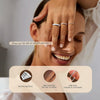 S925 Sterling Silver Rings for Women Wedding Band Thumb Ring - view 3