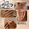 S925 Sterling Silver Rings for Women Wedding Band Thumb Ring - view 6