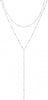 Lariat Gold Necklace for Women with Dainty Long Necklace 14k Gold Plated Silver Y Shaped Pendant Necklace Layered Cz Beaded Chain Drop Necklaces - Y Small Layered Satellite-SL