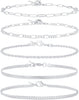 Gold/Silver Plated Anklet Bracelets for Women Plus Size Cuban Link Chain Ankle Bracelet for Large Ankle 9-12inch - Silver 9.0 Inches 5