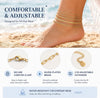 Gold/Silver Plated Anklet Bracelets for Women Plus Size Cuban Link Chain Ankle Bracelet for Large Ankle 9-12inch - view 4