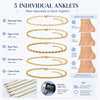 Gold/Silver Plated Anklet Bracelets for Women Plus Size Cuban Link Chain Ankle Bracelet for Large Ankle 9-12inch - view 5