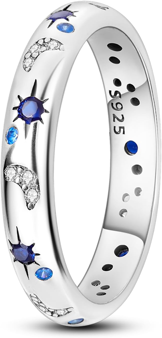 925 Sterling Silver Ring for Women, Eternity Gorgeous Rings Stackable Rings for Women as Gifts Ring Size 4-11 - main view