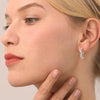 S925 Sterling Silver Post Twisted Hoop Earrings - view 3