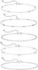 Dainty Simple Gold Bracelets for Women with Stackable Satellite Paperclip Lip 14K Gold Plated Bracelet Set Tiny Lip Dot Chain Box Link for Minimalist - Silver-01