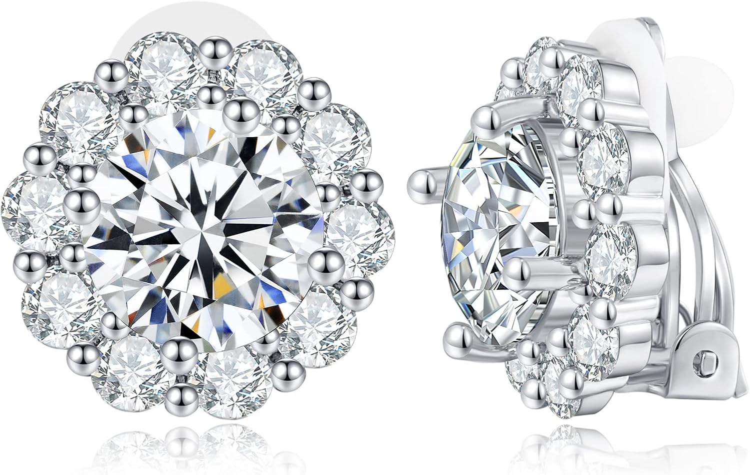 CZ Clip on Earrings for Women Clip Earring Non-pierced Earrings - main view