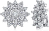 CZ Clip on Earrings for Women Clip Earring Non-pierced Earrings - Snowflake