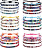 24 Pcs Boho Surfer Bracelet Anklet Adjustable Beaded Anklets Handmade Braided Bracelet Colorful Anklet Summer String Rope Ankle Bracelets Surfer - Boho Style