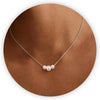 Pearl Necklaces for Women with Pearl Choker Dainty Pendant Necklace White Pendant Choker for Teen Girls Layered Daisy Jewelry Wedding Strands for - Silver necklace