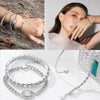 4 PCS Dainty Gold Silver Bracelets Set for Women with 14K Plated Link Cubic Zirconia Paperclip Bracelet Stake Layering Chain Adjustable Hand Jewelry - view 2