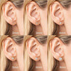 Threadless Flat Back Stud Earrings, 6 Pairs Titanium Earrings for Women, Cubic Zirconia Silver Gold Stud Earrings Surgical Stainless Steel Stud - view 4