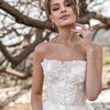 Cubic Zirconia Teardrop Wedding Bridal Jewelry Set for Bride - view 3