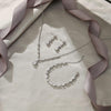 Cubic Zirconia Teardrop Wedding Bridal Jewelry Set for Bride - view 4