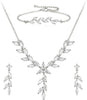 Cubic Zirconia Teardrop Wedding Bridal Jewelry Set for Bride - colorless