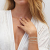 Rhinestone Bracelet for Women Silver Multilayer Cuff Bracelet Crystal Bridal Bracelets - view 3