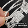 Rhinestone Bracelet for Women Silver Multilayer Cuff Bracelet Crystal Bridal Bracelets - view 5