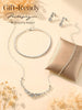 Silver Jewelry Set for Women Sparkly Crystal Wedding Accessories - view 2