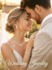 Silver Jewelry Set for Women Sparkly Crystal Wedding Accessories - view 4