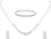 Crystal Wedding Jewelry Set, Necklace Earrings, for Accessories - C