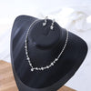 Crystal Wedding Jewelry Set, Necklace Earrings, for Accessories - view 3