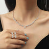 Crystal Wedding Jewelry Set, Necklace Earrings, for Accessories - view 6