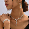 Rhinestone Earrings Sparkly Bracelet Earring Party Prom Earrings Jewelry for Women - view 5