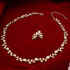 Austrian Crystal Rhinestone Choker Necklace Dangle Earring Link Bracelet Jewelry Set for Brides Prom Costume Accessories for Women - view 2