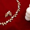 Austrian Crystal Rhinestone Choker Necklace Dangle Earring Link Bracelet Jewelry Set for Brides Prom Costume Accessories for Women - view 4