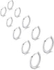 316L Surgical Stainless Steel Small Gold Silver Hoop Earrings for Women, Cartilage Helix Earrings, Cute Conch Rook Tiny Huggie Hoops Earring Set for - main view