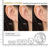 316L Surgical Stainless Steel Small Gold Silver Hoop Earrings for Women, Cartilage Helix Earrings, Cute Conch Rook Tiny Huggie Hoops Earring Set for - view 3