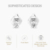 Lab-Grown Diamond Stud Earrings 925 Sterling Silver Studs and 14KT Gold 925 Plated Silver Fine Jewelry 4-Prong Basket, Push Back Nut Round Cut, Si1 - view 2