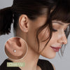 Lab-Grown Diamond Stud Earrings 925 Sterling Silver Studs and 14KT Gold 925 Plated Silver Fine Jewelry 4-Prong Basket, Push Back Nut Round Cut, Si1 - view 3