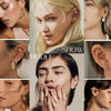 84 Pairs Gold Stud Earrings Set for Women Multipack, Fashion Pearl Cubic Zirconia Butterfly Earrings Packs Piercings, Stud Hoops Earrings for Gift - view 2
