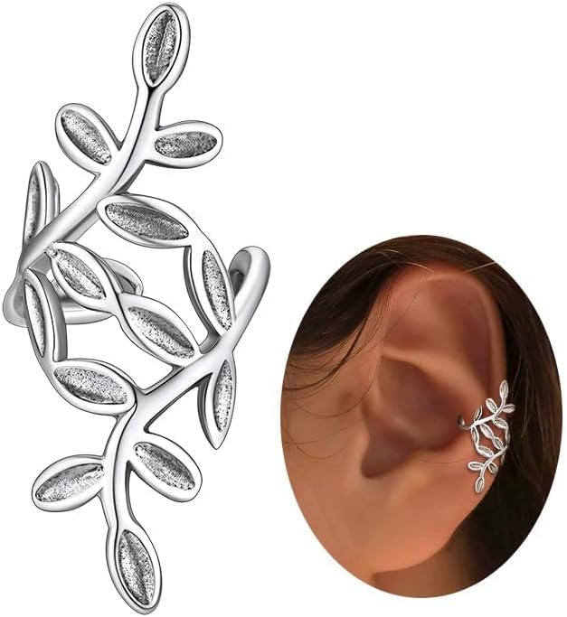 Sterling Silver Ear Cuff Earrings for Women Non Piercing - main view