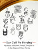 Sterling Silver Ear Cuff Earrings for Women Non Piercing - view 5