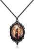 Gothic Necklace for Women with Witch Raven Rose Bat Pendant and Vampire Theme Charms Choker Style Costume Jewelry - Witch