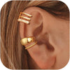 Ear Cuffs Non Piercing 14K Gold Plated Ear Cuff Earrings for Women Trendy Stuff Clip on Cartilage Earring Stacks Non Pierced Adjustable Fake Earrings - Z8
