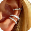 Ear Cuffs Non Piercing 14K Gold Plated Ear Cuff Earrings for Women Trendy Stuff Clip on Cartilage Earring Stacks Non Pierced Adjustable Fake Earrings - J