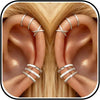 Ear Cuffs Non Piercing 14K Gold Plated Ear Cuff Earrings for Women Trendy Stuff Clip on Cartilage Earring Stacks Non Pierced Adjustable Fake Earrings - E
