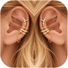 Ear Cuffs Non Piercing 14K Gold Plated Ear Cuff Earrings for Women Trendy Stuff Clip on Cartilage Earring Stacks Non Pierced Adjustable Fake Earrings - G