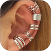 Ear Cuffs Non Piercing 14K Gold Plated Ear Cuff Earrings for Women Trendy Stuff Clip on Cartilage Earring Stacks Non Pierced Adjustable Fake Earrings - Z1