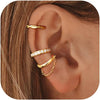 Ear Cuffs Non Piercing 14K Gold Plated Ear Cuff Earrings for Women Trendy Stuff Clip on Cartilage Earring Stacks Non Pierced Adjustable Fake Earrings - Z5